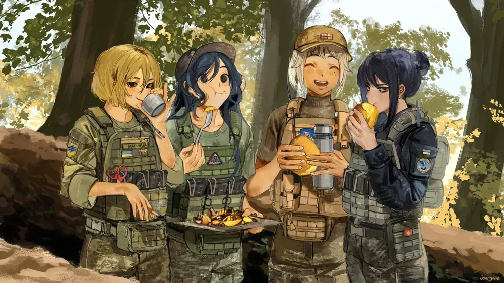 Ukrainian Azov female soldiers