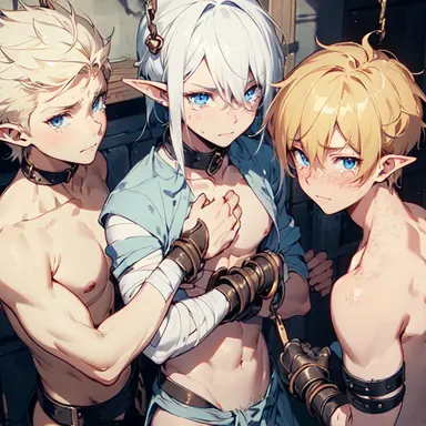 RPG Fantasy - 3 Elven Slaves