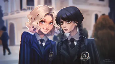 Enid Sinclair & Wednesday Addams