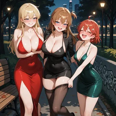 Three college girls